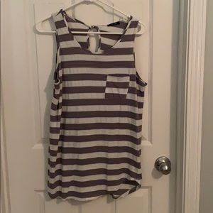 Gray and White stripes shirt